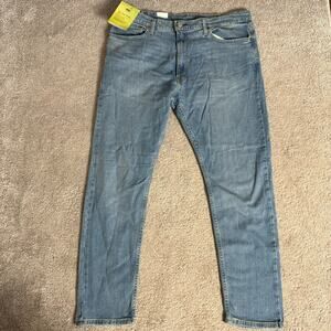 Levis Mens 512 Slim Taper Light Wash Blue Jeans 38x32 Tailored Stretch